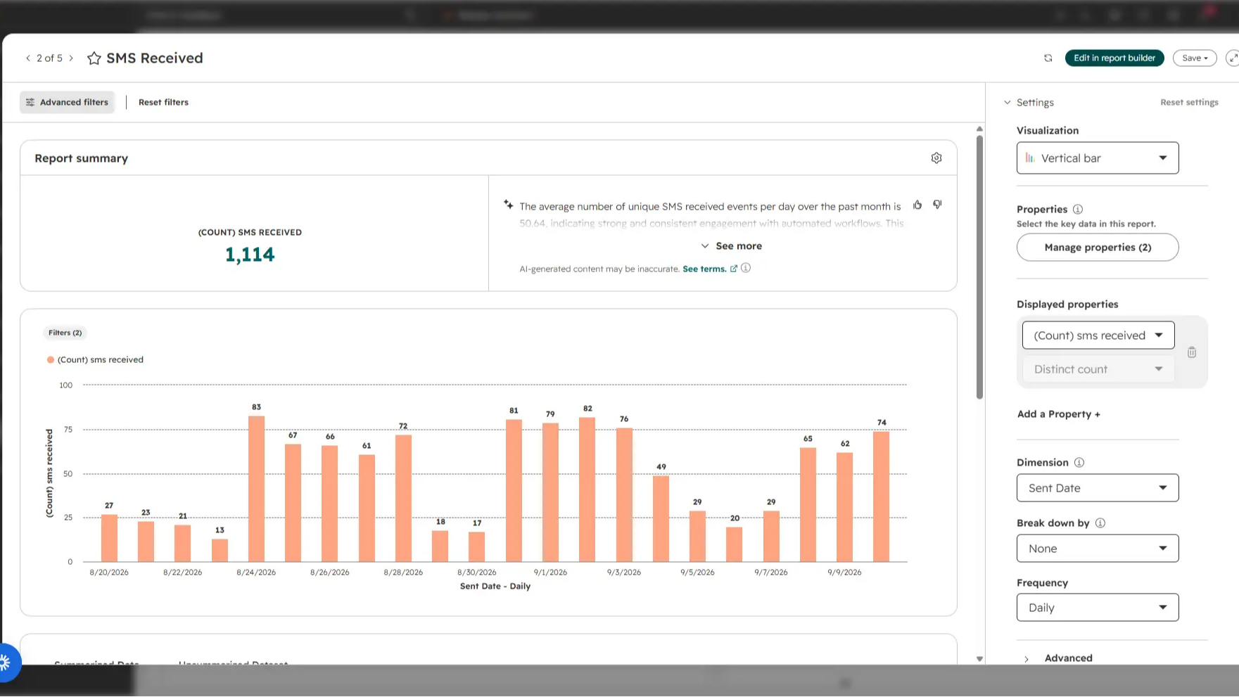 Indbyggede HubSpot-rapporteringsfunktioner